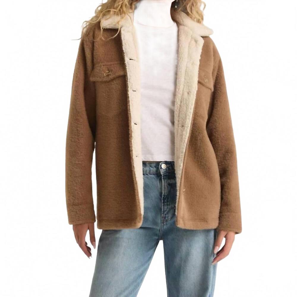 NEW Z SUPPLY jordan teddy jacket in campfire